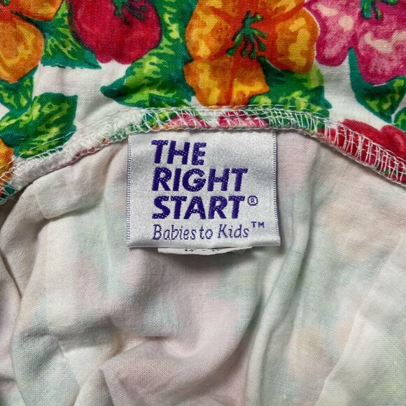 The Right Start Cotton Floral Bucket Sun Hat with Strap Size Small (0–3 months) - Picture 7 of 8